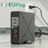 5 in 1 USB Hub 75W Multiport USB Charging Station Hub Adapter PD USB Splitter QC3 0 Fast Charging Rotation Stand UK Plug