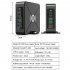 5 in 1 USB Hub 75W Multiport USB Charging Station Hub Adapter PD USB Splitter QC3 0 Fast Charging Rotation Stand UK Plug