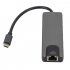 5 in 1 USB Type C Hub HDMI 4K USB C Hub to Gigabit Ethernet Rj45 Lan Adapter gray