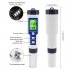 5 in 1 Water Tester Waterproof Auto Compensation Temperature Large Display Screen PH Meter Water Testing Kits