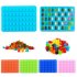 50 Cavity Silicone Mold Bear Shape Mould for Candy Jelly Ice Tube Tray Orange
