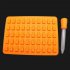 50 Cavity Silicone Mold Bear Shape Mould for Candy Jelly Ice Tube Tray Orange