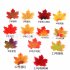 50 PCS Set Simulation Maple Leaves for Wedding Party Festival Decoration Photo Props    No  6 red heart yellow  50 pieces 
