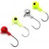 50 Pcs set Jig Head Colorful Spray Paint Soft Bait Insect Hooks Red 50 bags 1 8g