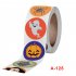 500 Sheets roll Self adhesive Halloween  Roll  Sticker Multiple Halloween Pattern Candy Envelope Sticker 2 5cm   1inch