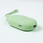 5000mAh USB Charging Electric Silicone Lovely Cat Shaped Hand Warmer Avocado green