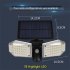 500lm Solar Split Wall Lamp Human Body Induction Lighting Street Lamp Outdoor Light Split double head 78LED