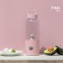 500ml Portable Orange Juice Maker Smoothie Blender USB Juicer Cup with 4000mAh Rechargeable Battery Pink