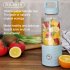 500ml Portable Orange Juice Maker Smoothie Blender USB Juicer Cup with 4000mAh Rechargeable Battery white