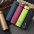 500ml Rubber Paint Vacuum Flask Thermos  Bottle With Tea Mesh Water Cup blue