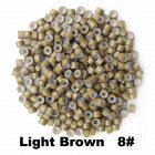 500pcs Silicone Micro Ring Aluminium Rings Links Beads Hair Extensions Tools for Human Hair Light brown