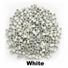 500pcs Silicone Micro Ring Aluminium Rings/Links/Beads Hair Extensions Tools for Human Hair white