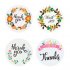 500pcs Thank You Sticker Label with 4 Garlands Pattern for Envelope Sealing Decoration As shown 1 5inch  38mm 