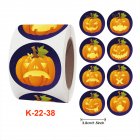 500pcs/roll Self-adhesive Label Sticker Halloween Pumpkin Pattern Candy Wrapping  Paper K-22-38_3.8cm / 1.5inch
