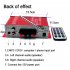 502S Mini Bluetooth Amplifier Remote Control USB SD Card Player FM Radio Power Amplifier 12V red Bluetooth power amplifier