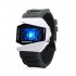 50M Multifunction Wristwatch Men Sport Airplane Design LCD Alarm Men Sport Cuff Watch Band gray