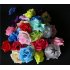 50Pcs Artificial Rose Heads for Home Bouquet Wedding Decoration Bright red 1 