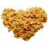 50Pcs Pack Delicate Fall Artificial 8cm Maple Leaves for Weddings Events Decorating  Green orange