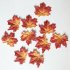 50Pcs Pack Delicate Fall Artificial 8cm Maple Leaves for Weddings Events Decorating   bright orange