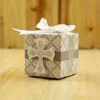50Pcs/Pack Wedding Cross Candy Box Wedding Party Decorative Packing Box 5.3*5.3*5.3cm
