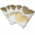 50pcs 60   70mm Golden Heart Scratch Off Stickers Creative Message Hide Postcard