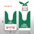 50pcs Christmas Candy Bags Cartoon Rabbit Ear Gift Bags Xmas Party Supplies