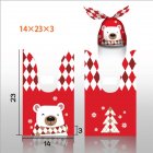 50pcs Christmas Candy Bags Cartoon Rabbit Ear Gift Bags Xmas Party Supplies