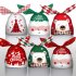 50pcs Christmas Candy Bags Cartoon Rabbit Ear Gift Bags Xmas Party Supplies red scarf bear head