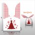 50pcs Christmas Candy Bags Cartoon Rabbit Ear Gift Bags Xmas Party Supplies Christmas plaid tree
