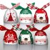 50pcs Christmas Candy Bags Cartoon Rabbit Ear Gift Bags Xmas Party Supplies Christmas plaid tree