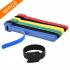 50pcs Colored Reusable Ties Hook Loop Fastener T slot Nylon Magic Data Cable Management Harness Wire Strap black