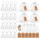 50pcs Footprint Bottle Opener Set With Organza Bags Tags Jute Twine Baby Shower Favors For Guest silver