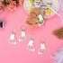 50pcs Footprint Bottle Opener Set With Organza Bags Tags Jute Twine Baby Shower Favors For Guest silver