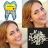 50pcs Multipurpose Dental Temporary Crown Front Teeth Replacement Kit For Makeup Scary Theme Party Makeup 50pcs