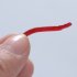 50pcs Red Worms Fishing Lures Artificial Soft Fishing Bait 1 4inches 3 5cm 