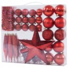 50pcs Reusable Christmas Decorations With 1.8m Christmas Wreath Reusable Shatterproof Christmas Ball