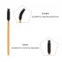 50pcs Silicone Disposable Eyelash Brush With Golden Rod Black Head Make Up Tools Knife type