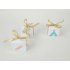 50pcs White Kraft Paper Candy Box Square Container for Wedding Party 5 5 5 5cm Pink leaves
