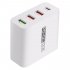 51w Qc3 0 High power Usb Multi port Fast Charger With Foldable Plug Mobile Phone Charger white