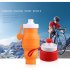 530ML Portable Silicone Folding Water Bottle Collapsible Drinking Outdoor Travel Sport Kettle Gift green