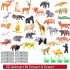 53pcs set Mini Jungle Animal Toy Set Dinosaur Wildlife Model Children Puzzle Early Education Gift