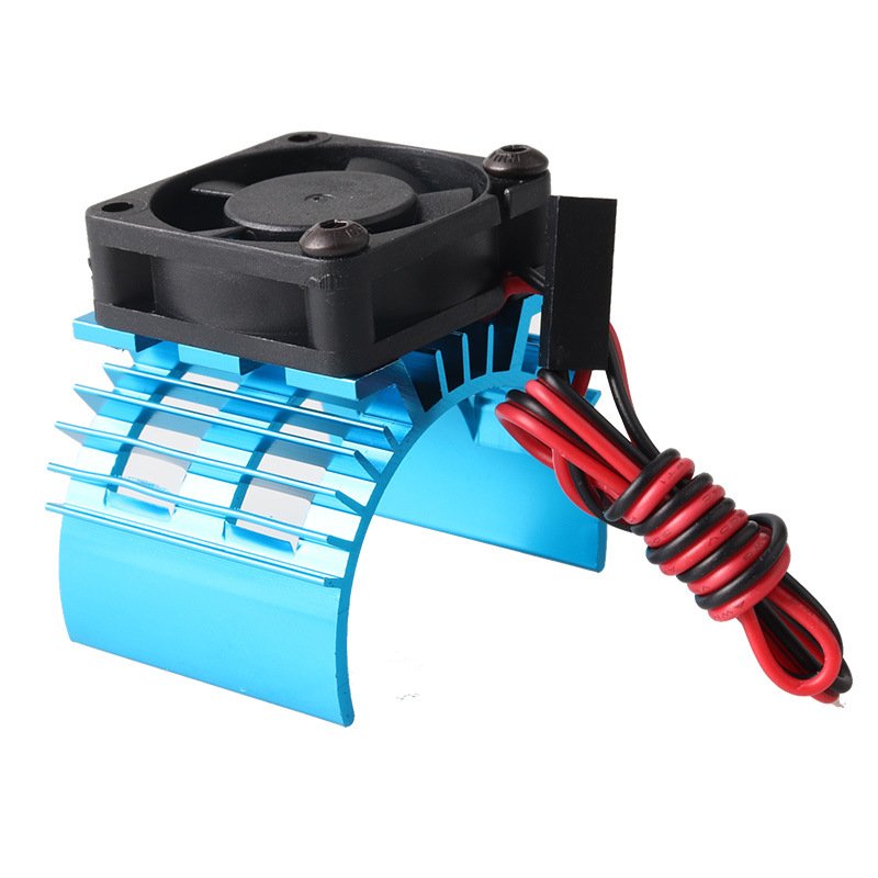 540/550 Brush Motor 3650/3660 Brushless Motor Heatsink with Fan for 1/10 RC Car Random Color