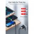540 Rotate Magnetic Cable USB C Charging Cable Magnetic Charger Micro USB Type C Mobile Phone Cable Compatible For IPhone Red three in one