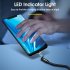 540 degree Rotate Magnetic Cable Led Indicator Light Fast Charging Cable Compatible Black type C interface
