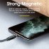 540 degree Rotating Magnetic Cable Fast Charging Magnetic Charger Cable Compatible For Ios   Android   Type c black