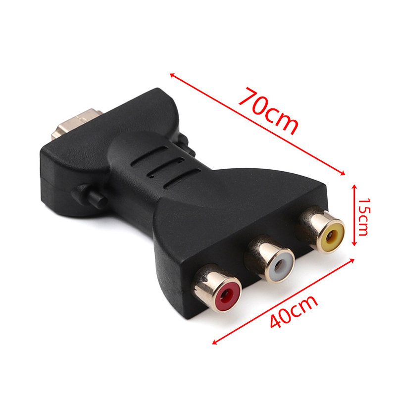 Gold-plated Hdmi-compatible To 3 Rgb/rca Video Audio  Adapter Digital Signal Av Component Converter 