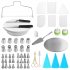 54Pcs Pack No Skid Proof Cake Turntable Baking Pastry Supplies Plastic Cake Decorating Kit 54Pcs Pack Turntable Tool