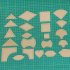 54Pcs Set DIY Patchwork Template  Hand Craft Sewing Patchwork Tool As shown