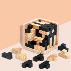 54T Creative 3D Wooden Cube Puzzle Luban Lock Tetris Educational Toys