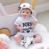 55 Cm Silicone Simulation  Baby  Doll Lifelike Realistic Toddler Baby Movable Arms Legs Head Structure For Children Holiday Entertainment As shown